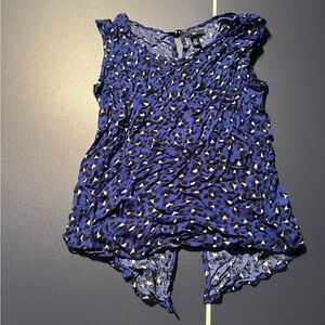 GAP Blue and Black Patterned Blouse